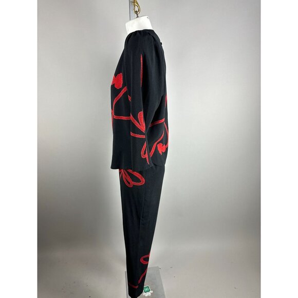 Vtg 90s Hitoshi Tamura Knot Rope Print Top Pants Set Small Made In Japan Womens - Picture 4 of 8